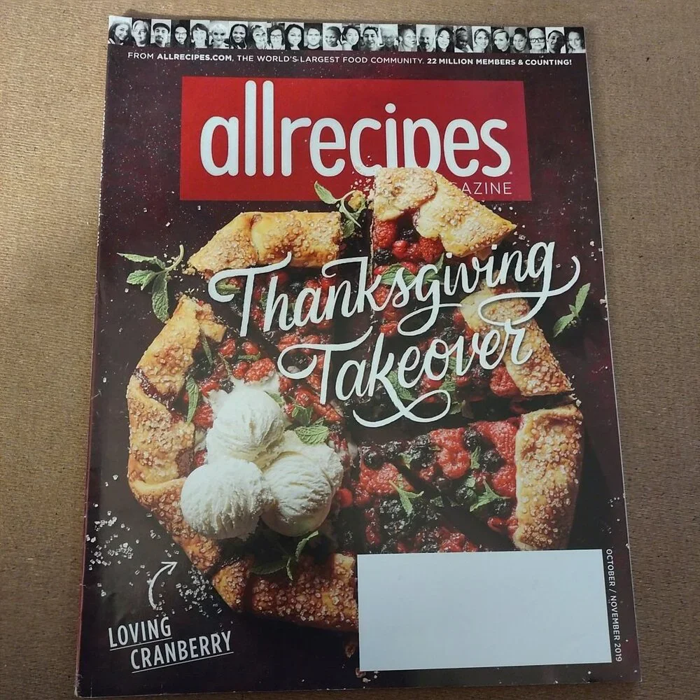 Allrecipes Magazine Thanksgiving Takeover Issue 2019